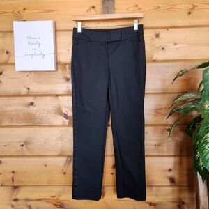 White House Black Market WHBM Black Slim Ankle Perfect Form Tuxedo Pant Sz 0 X26